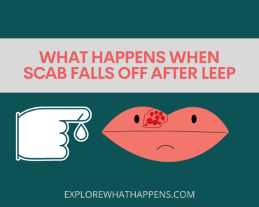 What happens when scab falls off after LEEP?