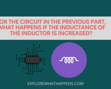 For the circuit in the previous part, what happens if the inductance of the inductor is increased?