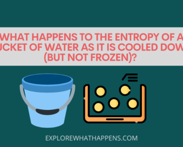 What happens to the entropy of a bucket of water as it is cooled down (but not frozen)?