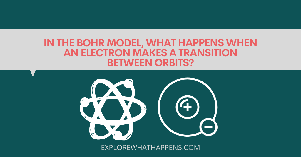 In the bohr model, what happens when an electron makes a transition between orbits?