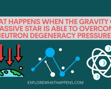 What happens when the gravity of a massive star is able to overcome neutron degeneracy pressure?