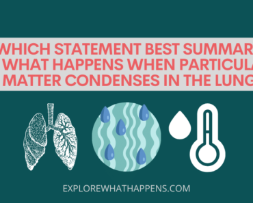 Which statement best summarizes what happens when particulate matter condenses in the lungs?