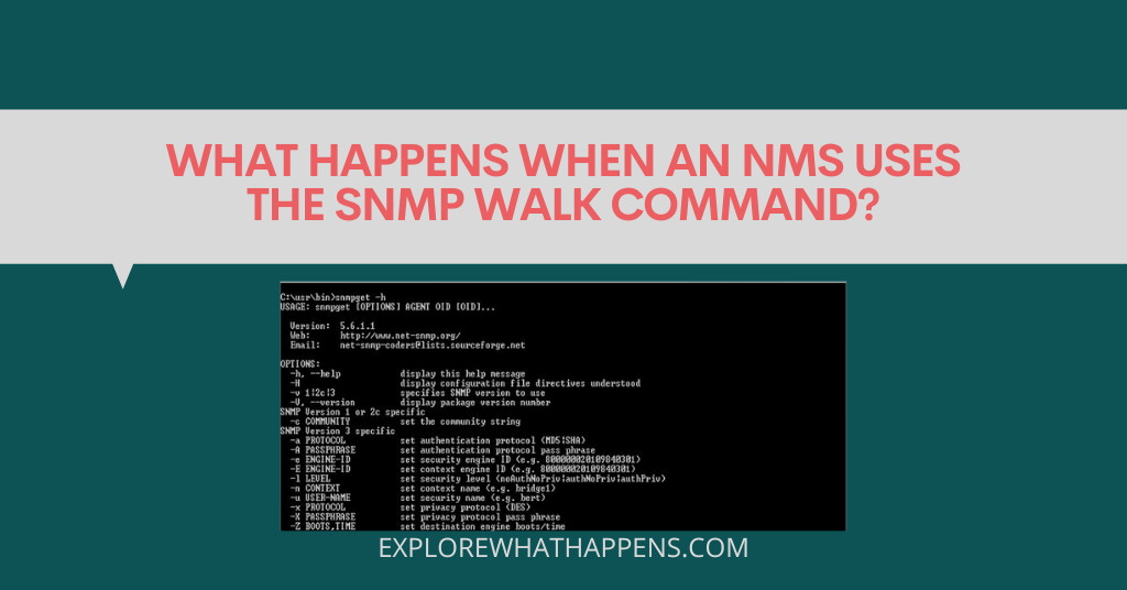 an NMS uses the SNMP walk command