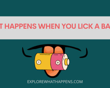 What happens when you lick a battery